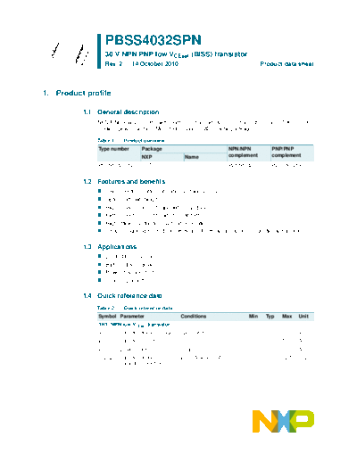 Philips pbss4032spn  . Electronic Components Datasheets Active components Transistors Philips pbss4032spn.pdf