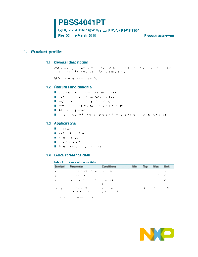 Philips pbss4041pt  . Electronic Components Datasheets Active components Transistors Philips pbss4041pt.pdf