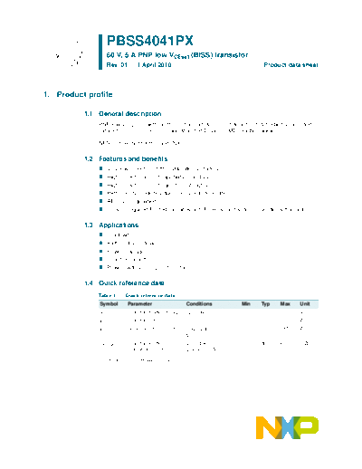 Philips pbss4041px  . Electronic Components Datasheets Active components Transistors Philips pbss4041px.pdf