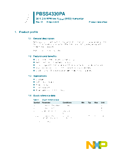 Philips pbss4330pa  . Electronic Components Datasheets Active components Transistors Philips pbss4330pa.pdf