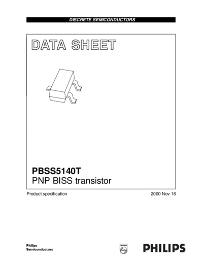 Philips pbss5140t 1  . Electronic Components Datasheets Active components Transistors Philips pbss5140t_1.pdf