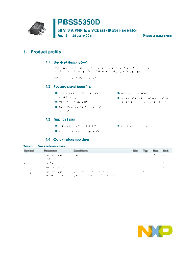 Philips pbss5350d  . Electronic Components Datasheets Active components Transistors Philips pbss5350d.pdf