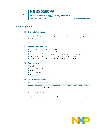 . Electronic Components Datasheets pbss5580pa  . Electronic Components Datasheets Active components Transistors Philips pbss5580pa.pdf