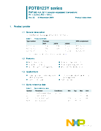 Philips pdtb123y ser  . Electronic Components Datasheets Active components Transistors Philips pdtb123y_ser.pdf