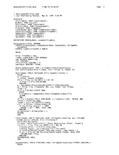 xerox BootLoaderUtilites.mesa Sep78  xerox mesa 4.0_1978 listing Mesa_4_Bootstrap BootLoaderUtilites.mesa_Sep78.pdf