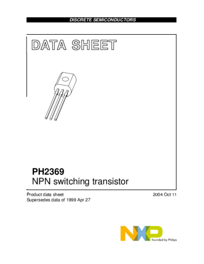Philips ph2369  . Electronic Components Datasheets Active components Transistors Philips ph2369.pdf