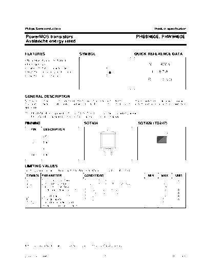 Philips phb9n60e phw9n60e 3  . Electronic Components Datasheets Active components Transistors Philips phb9n60e_phw9n60e_3.pdf