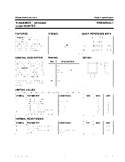 Philips phb42n03lt  . Electronic Components Datasheets Active components Transistors Philips phb42n03lt.pdf