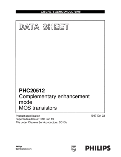 Philips phc20512 3  . Electronic Components Datasheets Active components Transistors Philips phc20512_3.pdf