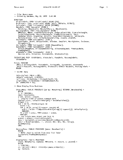 xerox Menus.mesa Sep78  xerox mesa 4.0_1978 listing Mesa_4_System Menus.mesa_Sep78.pdf