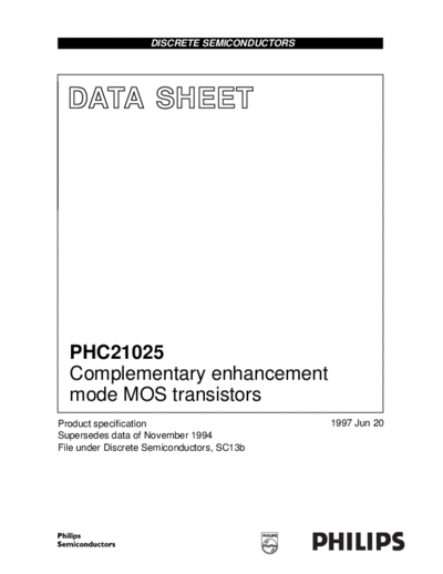 Philips phc21025 2  . Electronic Components Datasheets Active components Transistors Philips phc21025_2.pdf