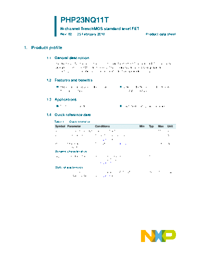 Philips php23nq11t  . Electronic Components Datasheets Active components Transistors Philips php23nq11t.pdf