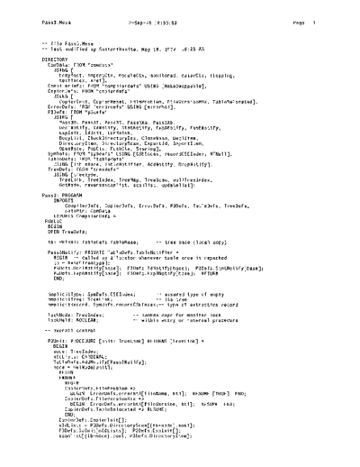 xerox Pass3.mesa Sep78  xerox mesa 4.0_1978 listing Mesa_4_Compiler Pass3.mesa_Sep78.pdf