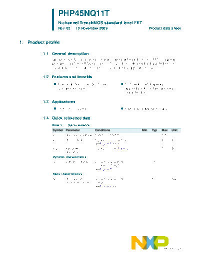 Philips php45nq11t  . Electronic Components Datasheets Active components Transistors Philips php45nq11t.pdf