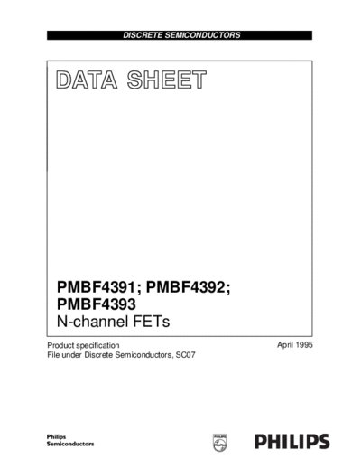 Philips pmbf4391 pmbf4392 pmbf4393 cnv 2  . Electronic Components Datasheets Active components Transistors Philips pmbf4391_pmbf4392_pmbf4393_cnv_2.pdf