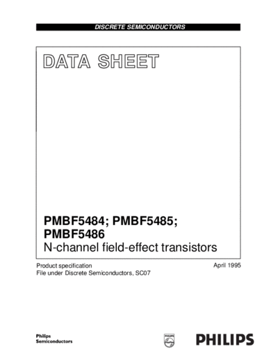 Philips pmbf5484 pmbf5485 pmbf5486 cnv 2  . Electronic Components Datasheets Active components Transistors Philips pmbf5484_pmbf5485_pmbf5486_cnv_2.pdf
