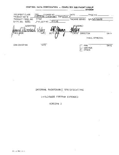 cdc FTN Extd 2.0 IMS Mar69  . Rare and Ancient Equipment cdc cyber lang fortran FTN_Extd_2.0_IMS_Mar69.pdf