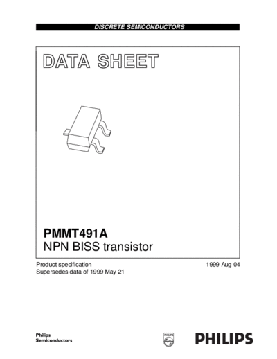 Philips pmmt491a 3  . Electronic Components Datasheets Active components Transistors Philips pmmt491a_3.pdf