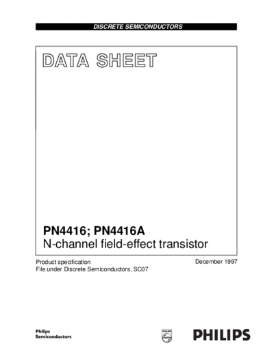 Philips pn4416 pn4416a cnv 2  . Electronic Components Datasheets Active components Transistors Philips pn4416_pn4416a_cnv_2.pdf