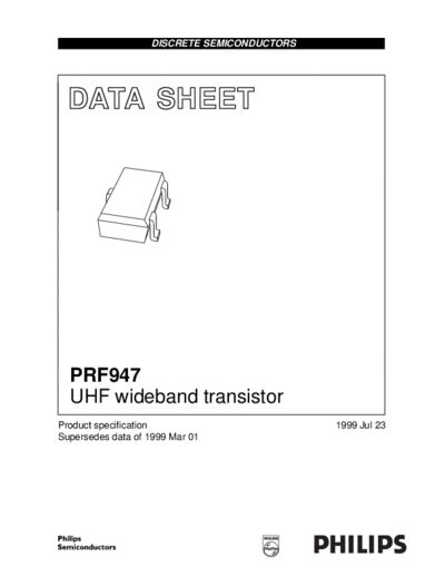 Philips prf947  . Electronic Components Datasheets Active components Transistors Philips prf947.pdf