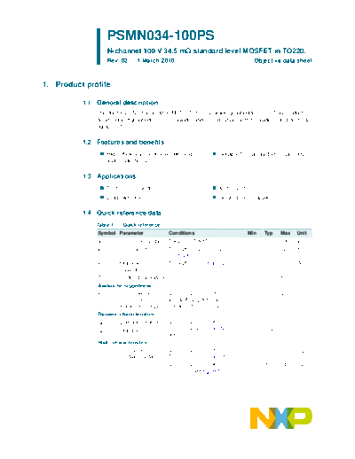 Philips psmn034-100ps  . Electronic Components Datasheets Active components Transistors Philips psmn034-100ps.pdf