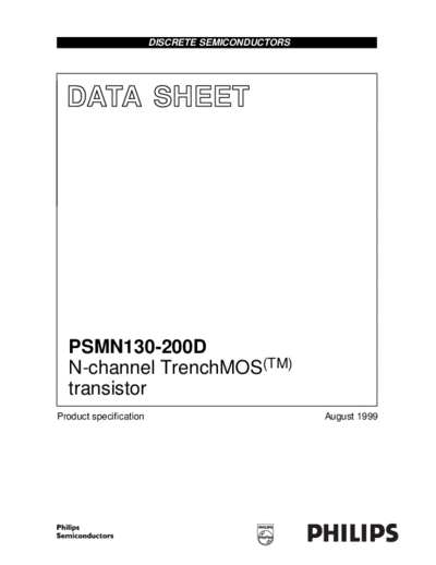 Philips psmn130-200d hg 3  . Electronic Components Datasheets Active components Transistors Philips psmn130-200d_hg_3.pdf