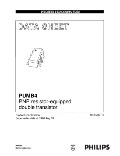 Philips pumb4 3  . Electronic Components Datasheets Active components Transistors Philips pumb4_3.pdf