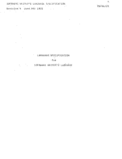 cdc Language Specification for Software Writers Language Rev 4 Jun75  . Rare and Ancient Equipment cdc cyber cyber_180 SWL Language_Specification_for_Software_Writers_Language_Rev_4_Jun75.pdf