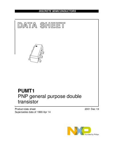 Philips pumt1  . Electronic Components Datasheets Active components Transistors Philips pumt1.pdf
