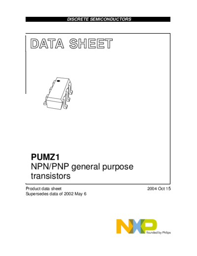 . Electronic Components Datasheets pumz1  . Electronic Components Datasheets Active components Transistors Philips pumz1.pdf