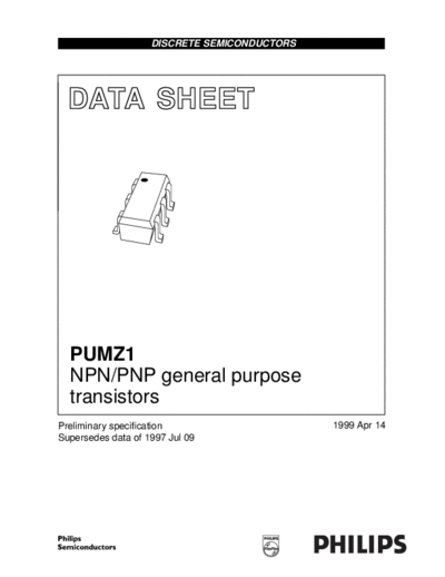 Philips pumz1 3  . Electronic Components Datasheets Active components Transistors Philips pumz1_3.pdf