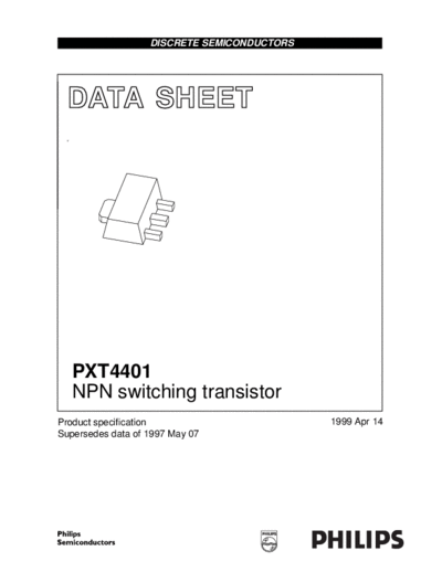Philips pxt4401 3  . Electronic Components Datasheets Active components Transistors Philips pxt4401_3.pdf