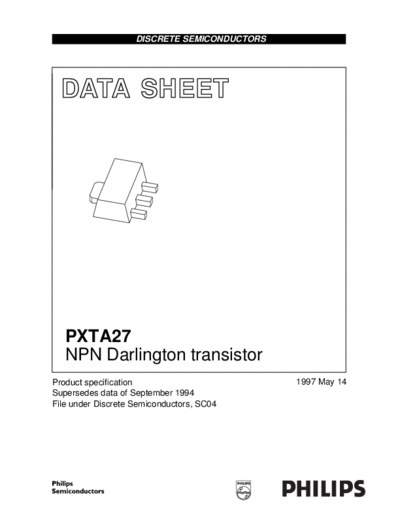 Philips pxta27 cnv 2  . Electronic Components Datasheets Active components Transistors Philips pxta27_cnv_2.pdf