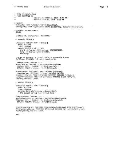 xerox DILitDefs.mesa Sep78  xerox mesa 4.0_1978 listing Mesa_4_Debug DILitDefs.mesa_Sep78.pdf