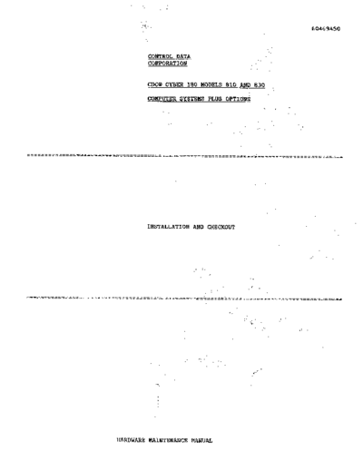 cdc 60469450A Cyber 180 810 820 Installation and Checkout Sep84  . Rare and Ancient Equipment cdc cyber cyber_180 Cyber_810_830 60469450A_Cyber_180_810_820_Installation_and_Checkout_Sep84.pdf