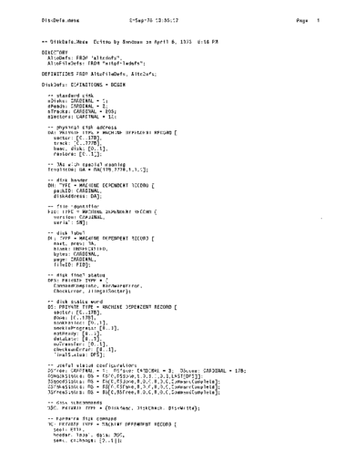 xerox DiskDefs.mesa Sep78  xerox mesa 4.0_1978 listing Mesa_4_System DiskDefs.mesa_Sep78.pdf