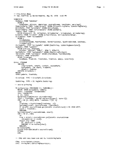 xerox Error.mesa_Sep78  xerox mesa 4.0_1978 listing Mesa_4_Compiler Error.mesa_Sep78.pdf