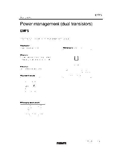 Rohm emf5  . Electronic Components Datasheets Active components Transistors Rohm emf5.pdf