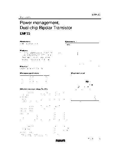 Rohm emf33  . Electronic Components Datasheets Active components Transistors Rohm emf33.pdf