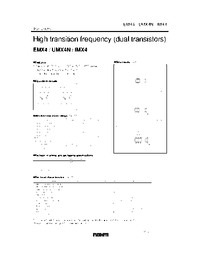 Rohm emx4 umx4n imx4  . Electronic Components Datasheets Active components Transistors Rohm emx4_umx4n_imx4.pdf
