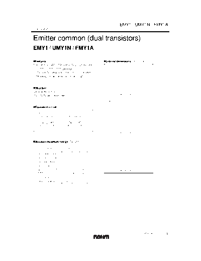 Rohm emy1 umy1n fmy1a  . Electronic Components Datasheets Active components Transistors Rohm emy1_umy1n_fmy1a.pdf