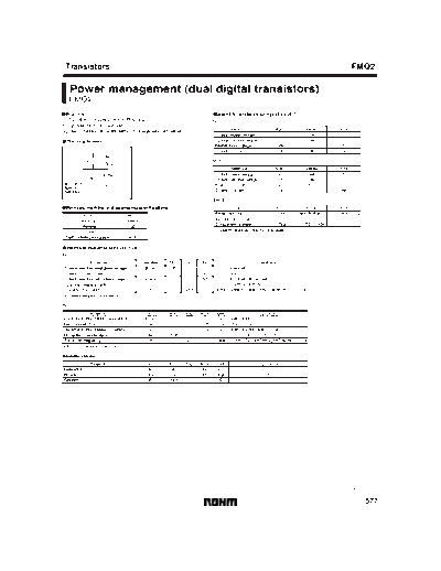 Rohm fmq2 q2 sot23-5  . Electronic Components Datasheets Active components Transistors Rohm fmq2_q2_sot23-5.pdf