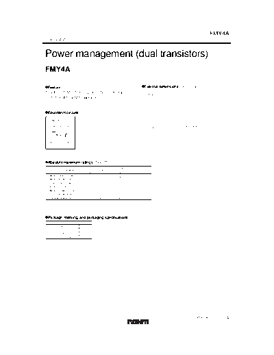 Rohm fmy4a  . Electronic Components Datasheets Active components Transistors Rohm fmy4a.pdf