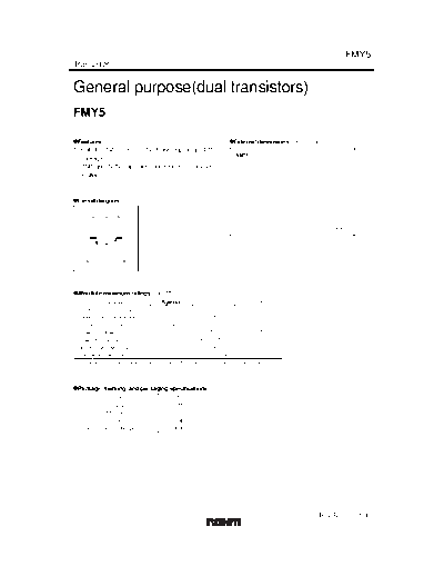 Rohm fmy5  . Electronic Components Datasheets Active components Transistors Rohm fmy5.pdf