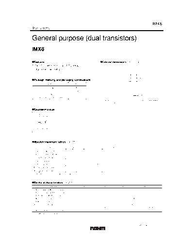 Rohm imx8  . Electronic Components Datasheets Active components Transistors Rohm imx8.pdf