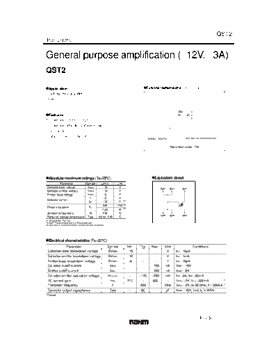 Rohm qst2  . Electronic Components Datasheets Active components Transistors Rohm qst2.pdf