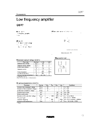 Rohm qst7  . Electronic Components Datasheets Active components Transistors Rohm qst7.pdf