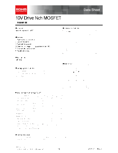 Rohm r5011fnx  . Electronic Components Datasheets Active components Transistors Rohm r5011fnx.pdf