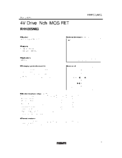 Rohm rhk005n03  . Electronic Components Datasheets Active components Transistors Rohm rhk005n03.pdf