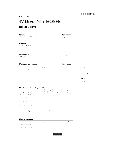 Rohm rhp030n03  . Electronic Components Datasheets Active components Transistors Rohm rhp030n03.pdf